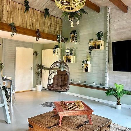 Jungle Style Lodge With Jacuzzi ,Sauna And Garden Near Amsterdam Vijfhuizen Exterior foto